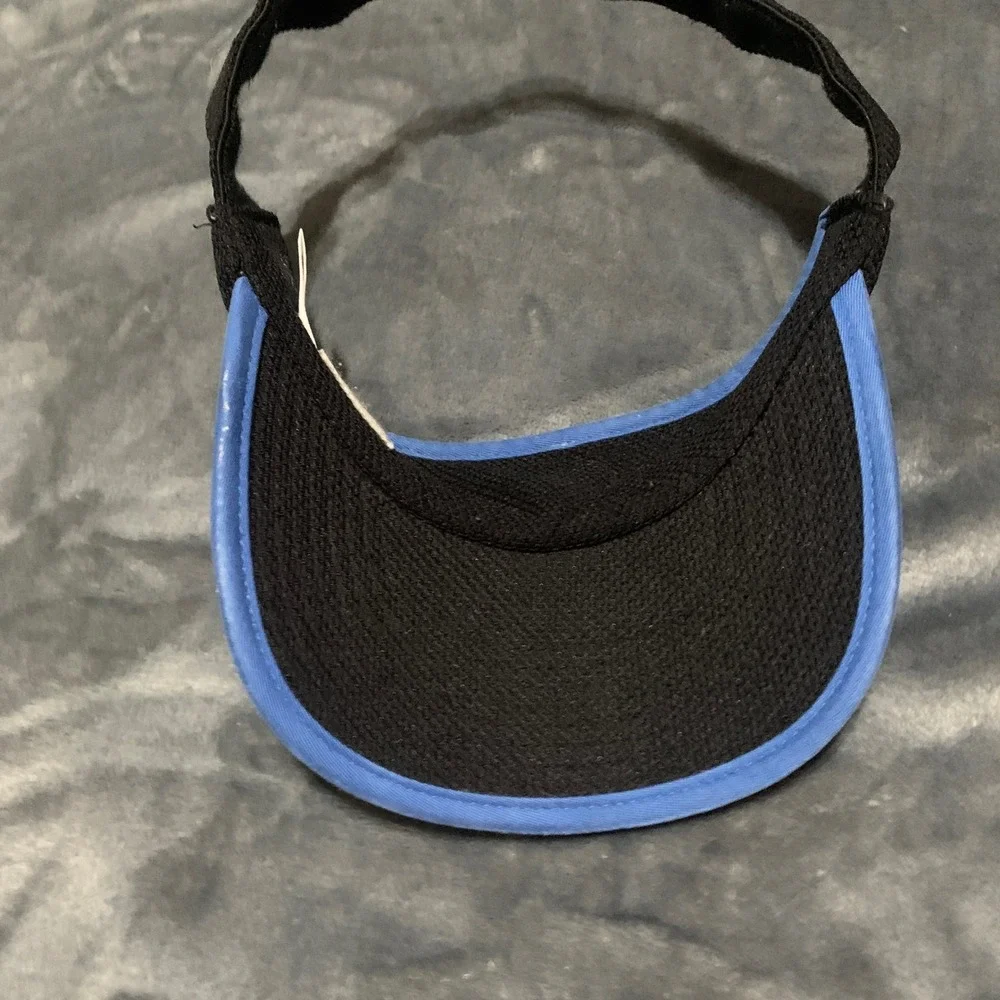 Nike Visor Women OSFM Athletic Black Blue Embroidered Swoosh U21201WDA Sporty